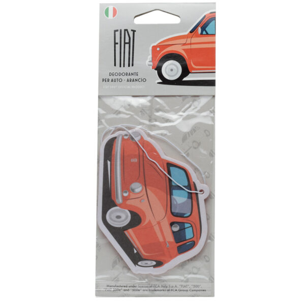 Air Freshener - Orange Scented Retro Red Fiat 500