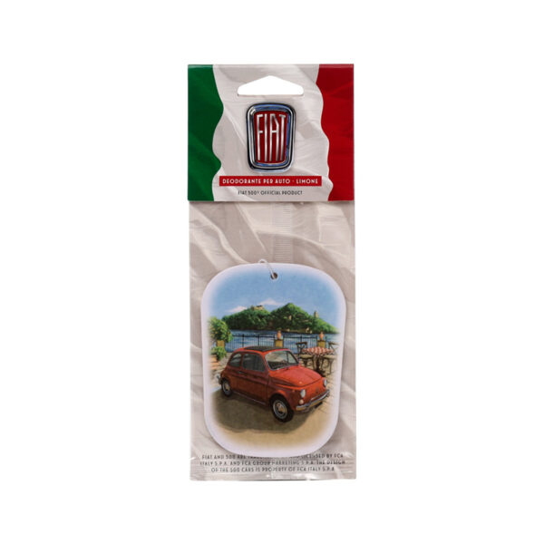 Air Freshener - Lemon Scented Fiat 500 Mountain Scene