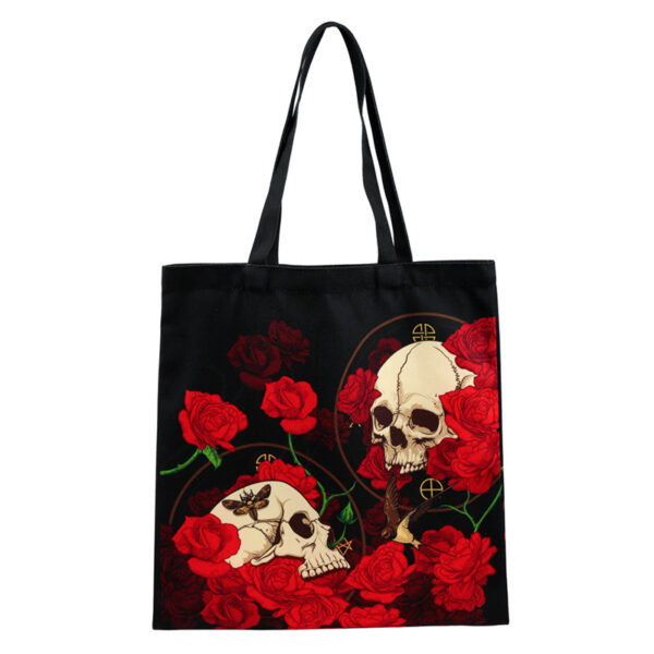 Skulls and Roses Tote Shopping Bag