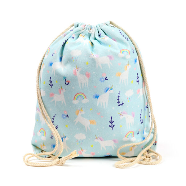 Drawstring Canvas Bag - Unicorn Magic