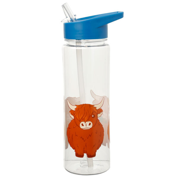 Reusable Water Bottle 550ml - Highland Coo Cow