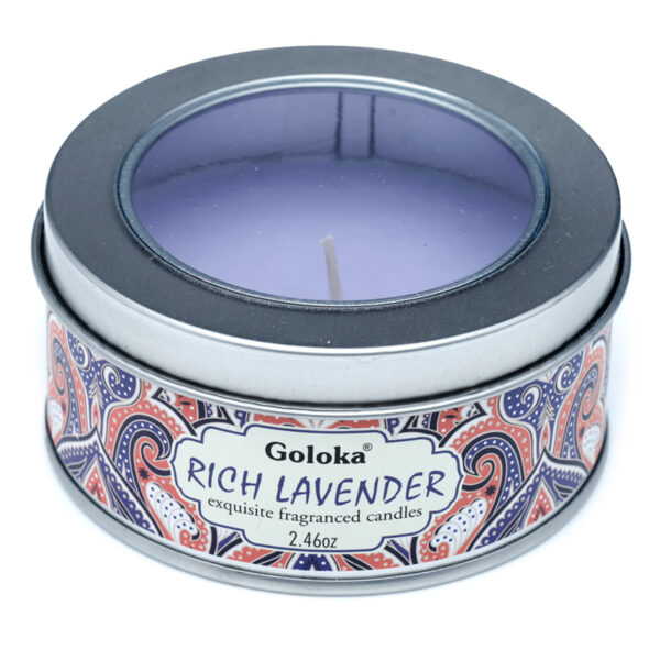 Goloka Wax Candle Tin - Lavender