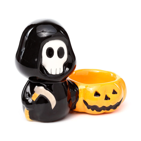 Ceramic Tea Light Candle Holder - Skull Boy