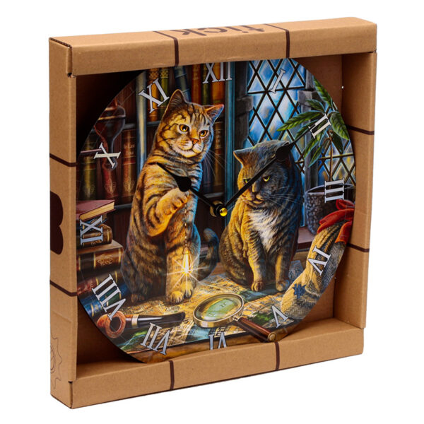 Lisa Parker Purrlock Holmes Cat Wall Clock