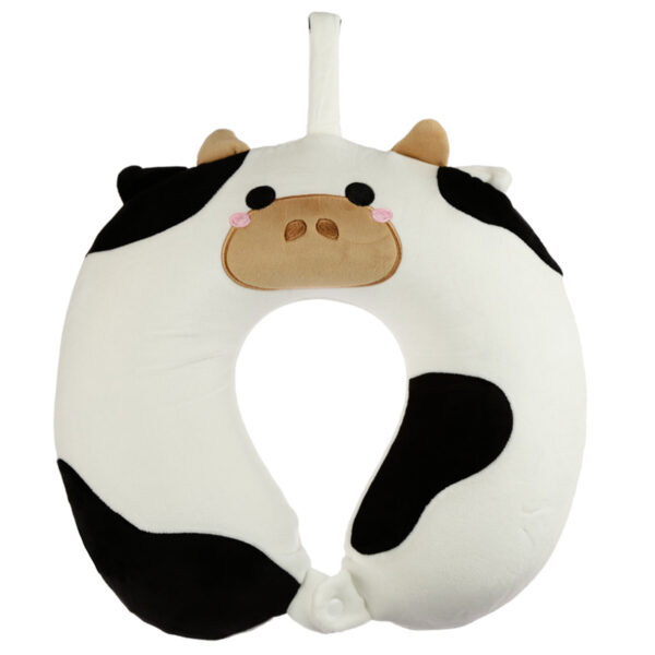 Relaxeazzz Plush Memory Foam Travel Pillow - Cow