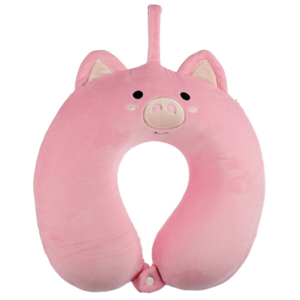 Relaxeazzz Plush Memory Foam Travel Pillow - Pig