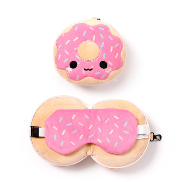 Relaxeazzz Travel Pillow & Eye Mask - Adorasnacks Donut