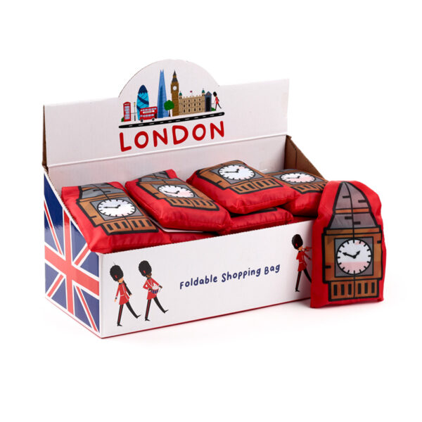 Handy Foldable Shopping Bag - London Icons Big Ben