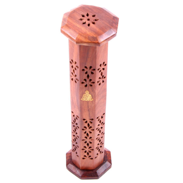 Decorative Sheesham Wood Incense Tower