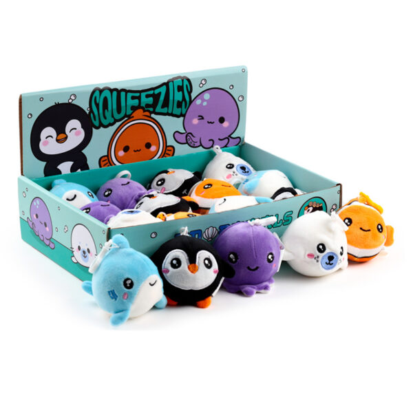 Plush Keyring - Adoramals Squeezies Sealife