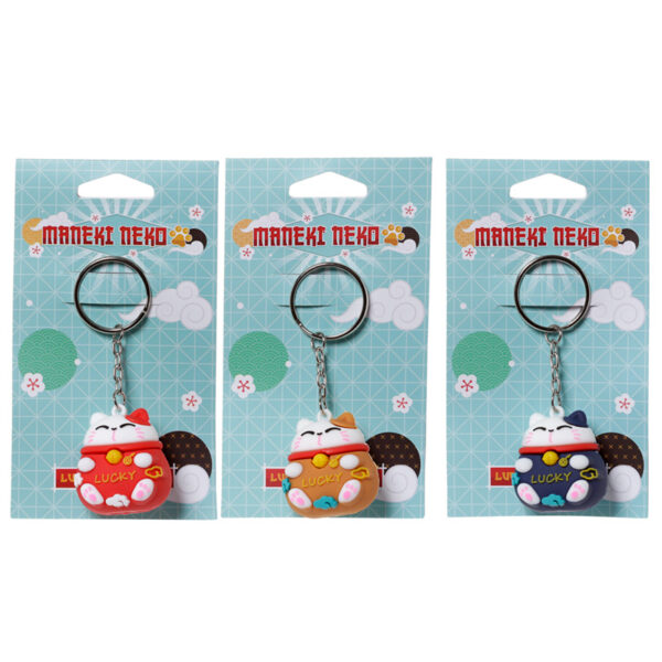 3D PVC Keyring - Maneki Neko Lucky Cat