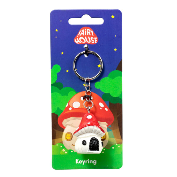 Toadstool Fairy House Keyring