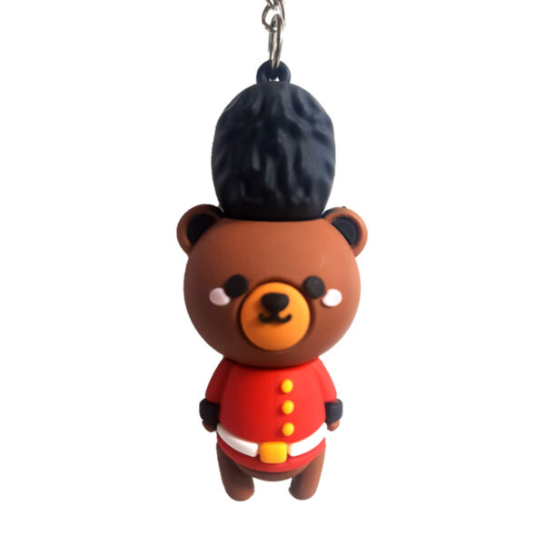 3D PVC Keyring - Arthur the Bear London Guardsman