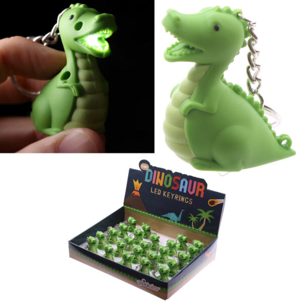 LED Light & Sound Keyring - RAWR Dinosaur