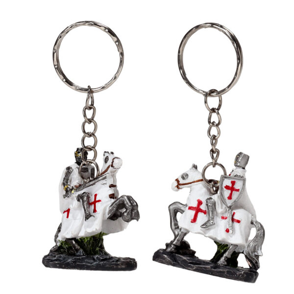 Novelty Keyring - Crusader Knight on Horseback Defender