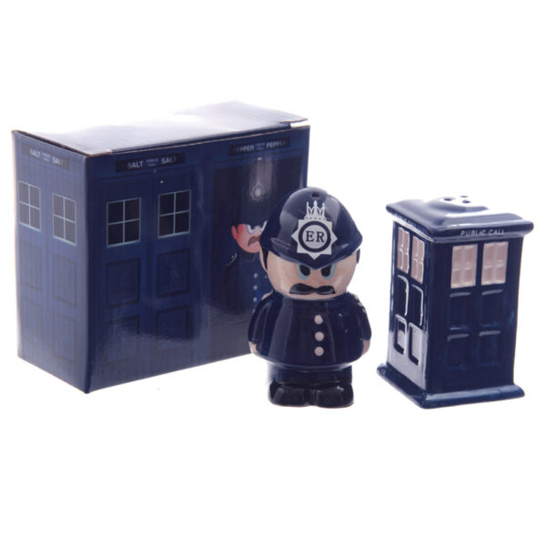 Ceramic Salt & Pepper Set - Policeman & Police Box