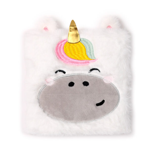 Fluffy Plush Notebook - Adoramals Adoracorn Unicorn