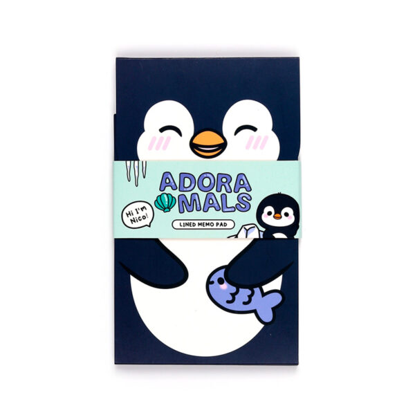 Adoramals Penguin Flip Open Shaped Memo Pad