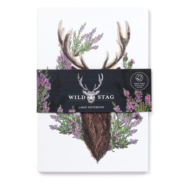 Recycled Paper A5 Lined Notebook - Wild Stag