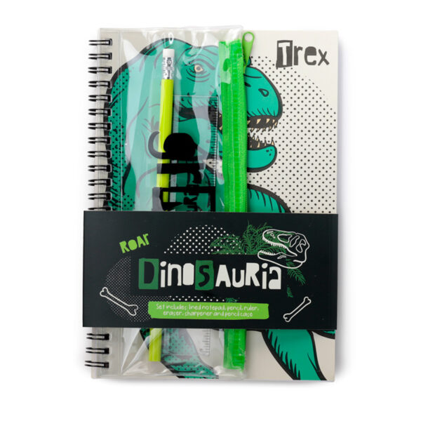 Spiral Bound A5 Lined Notebook - Dinosauria