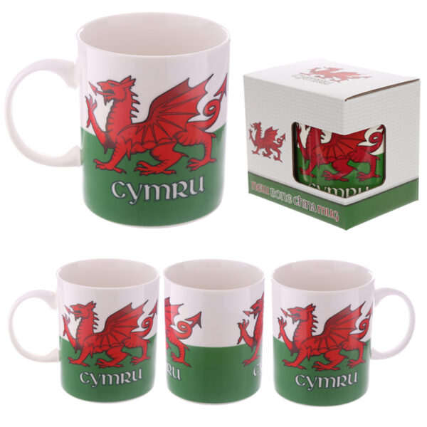 Collectable Porcelain Mug - Welsh Dragon Wales (Cymru)