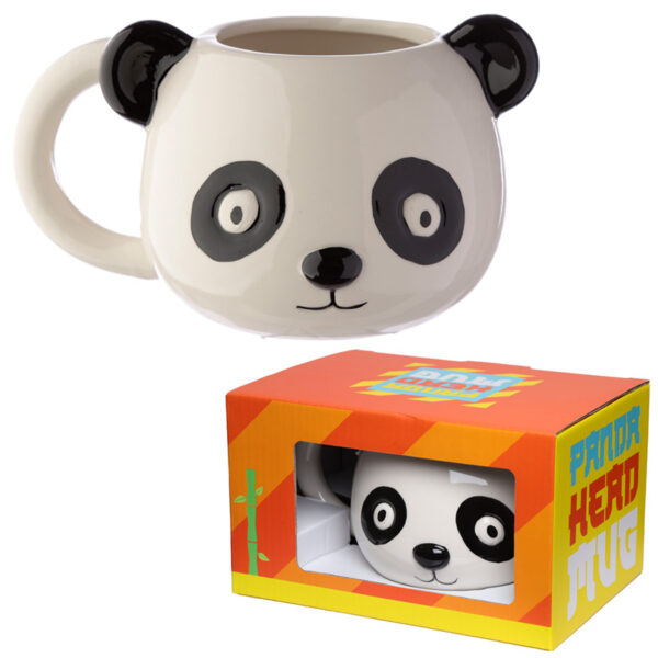 Adoramals Panda Mug - Ceramic Shaped Head Mug