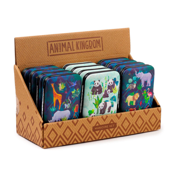 5 Piece Zip Up Shaped Manicure Set - Animal Kingdom