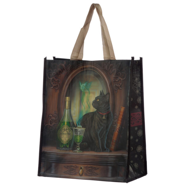 Stylish & Durable Reusable Shopping Bag - Lisa Parker Absinthe Cat