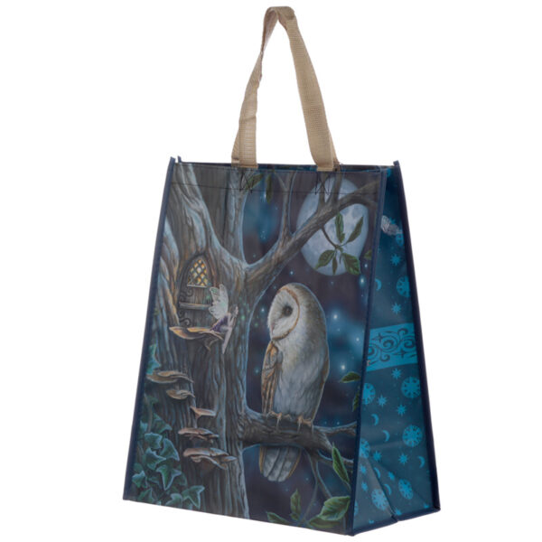 Durable Reusable Shopping Bag - Lisa Parker Fairy Tales Owl & Fairy