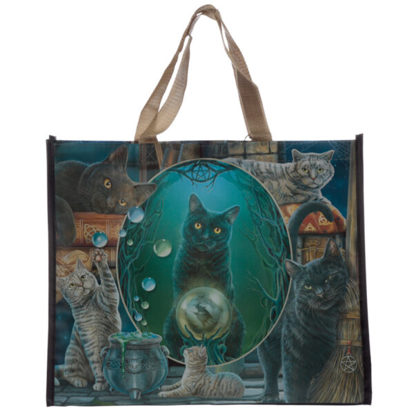 Durable Reusable Shopping Bag - Lisa Parker Magic Cat Montage