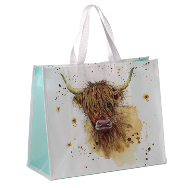 Durable Reusable Shopping Bag - Jan Pashley Highland Coo Cow