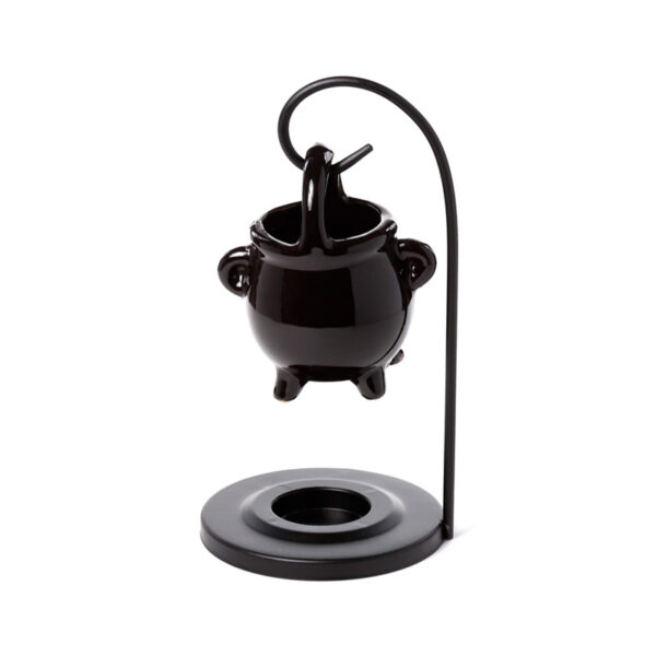 Ceramic Hanging Oil Burner - Black Cauldron