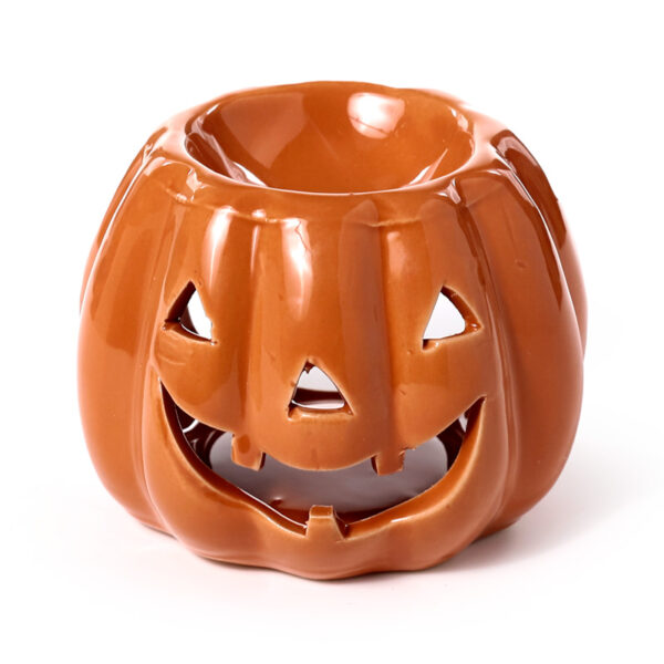 Ceramic Shaped Oil Burner - Pumpkin Jack O Lantern