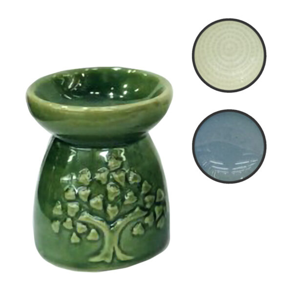 Porcelain Small Oil Burner - Eden Tree Motif