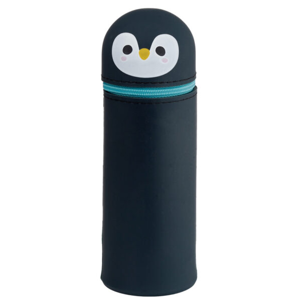 Silicone Upright Pencil Case - Adoramals Penguin