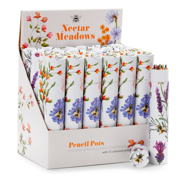 Large Colouring Pencil Tube - Nectar Meadows