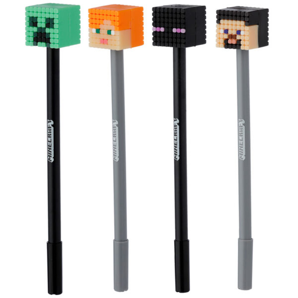 Fine Tip Pen with Silicone Topper - Minecraft (Pig/Bee/Zombie/Skeleton)