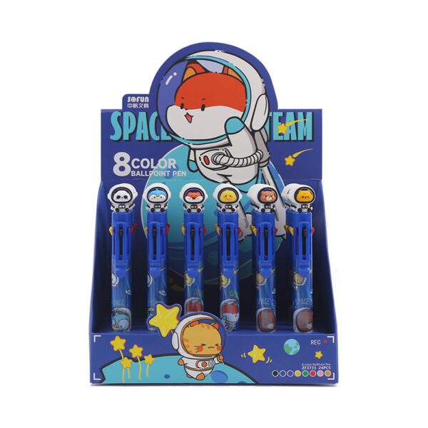 Multi Colour Pen (8 Colours) - Space Team