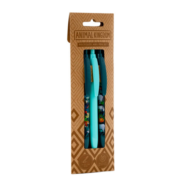 Recycled ABS 3 Piece Pen Set - Animal Kingdom