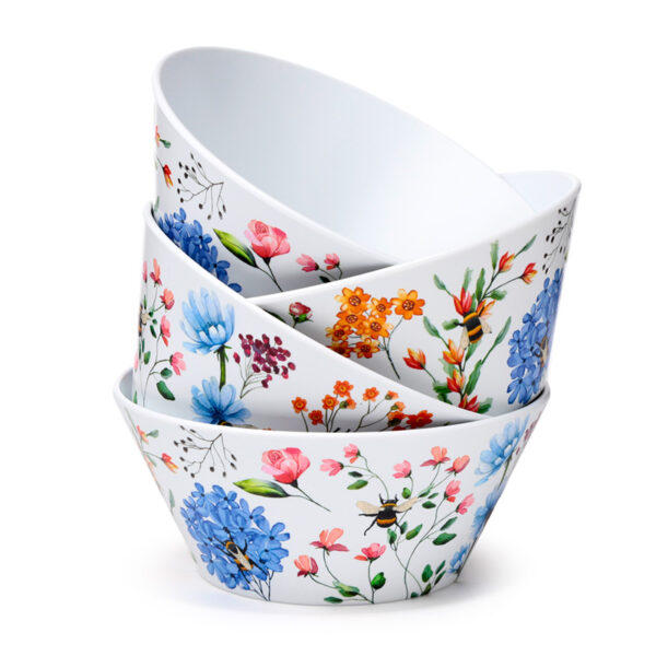 Enjoy Nature with our Recycled RPET Set of 4 Picnic Bowls - Nectar Meadows