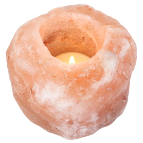 Single Himalayan Salt Candle Holder