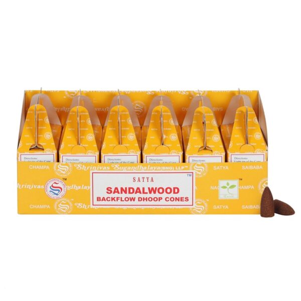 Set of 6 Packets of Sandalwood Backflow Dhoop Cones