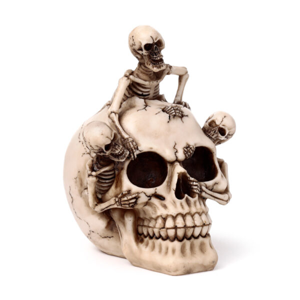 Decorative Ornament - Skull with Bursting Skeletons