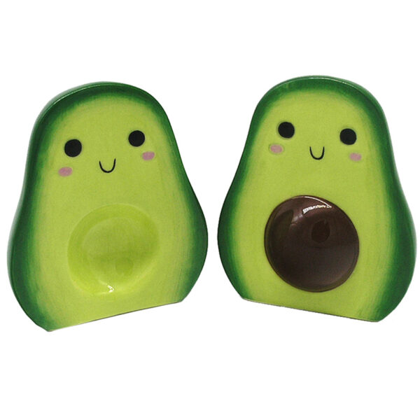 Ceramic Salt & Pepper Set - Avocado