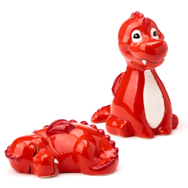 Ceramic Salt & Pepper Set - Red Dragon