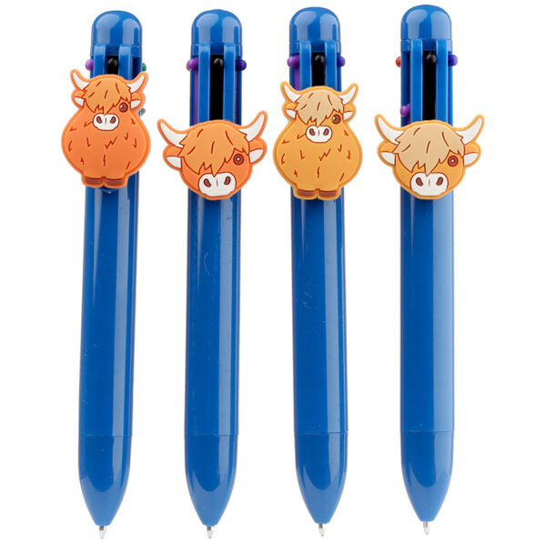 Multi Colour Pen (6 Colours) - Highland Coo Cow