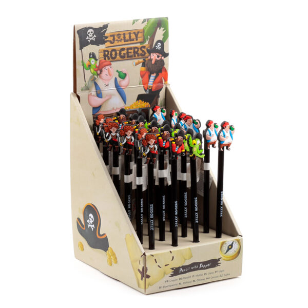 Pencil with PVC Topper - Jolly Rogers Pirates