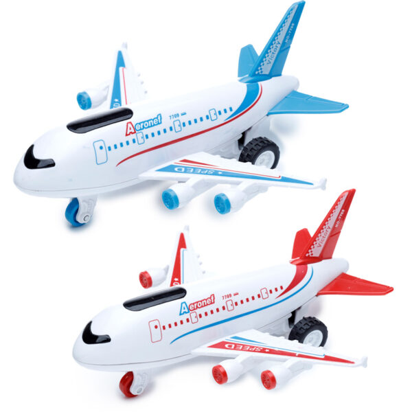 Kids Friction Light & Sound Action Toy - Jumbo Jet Aeroplane