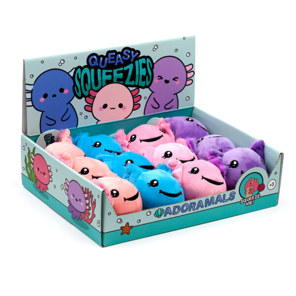 Queasy Squeezies Fidget Toy - Axolotl (Salamander)