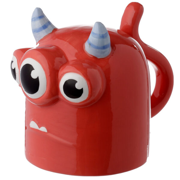 Novelty Upside Down Ceramic Mug - Red Monstarz Monster